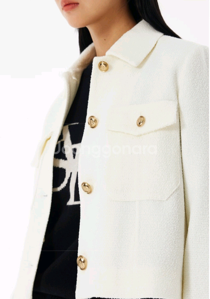 [새상품]보브(VOV) 커프 포인트 트위드 자켓--0