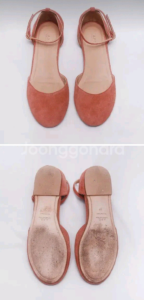 아페쎄 베라펠레 스웨이드 레더 플랫 샌들 (37)--4