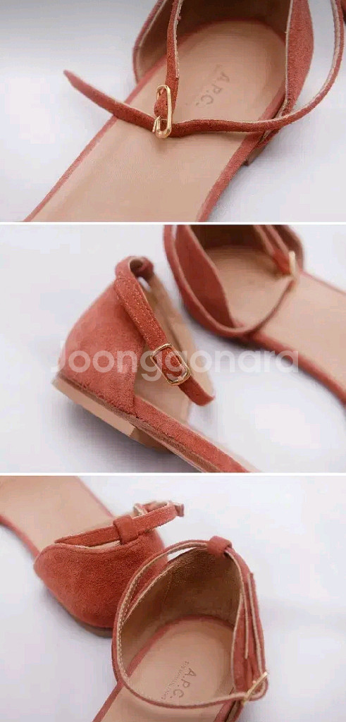 아페쎄 베라펠레 스웨이드 레더 플랫 샌들 (37)--6