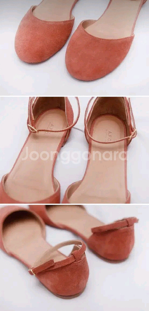 아페쎄 베라펠레 스웨이드 레더 플랫 샌들 (37)--5