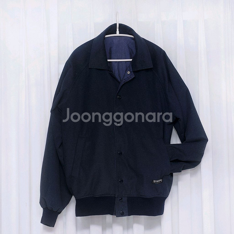 데상트 재팬 버튼 울블루종 우븐 양면 자켓 (100)--0