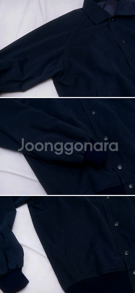 데상트 재팬 버튼 울블루종 우븐 양면 자켓 (100)--5