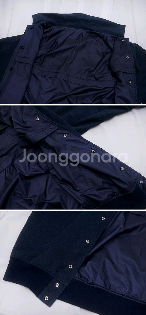 데상트 재팬 버튼 울블루종 우븐 양면 자켓 (100)--8