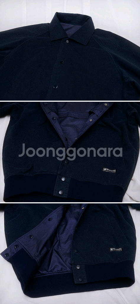데상트 재팬 버튼 울블루종 우븐 양면 자켓 (100)--4