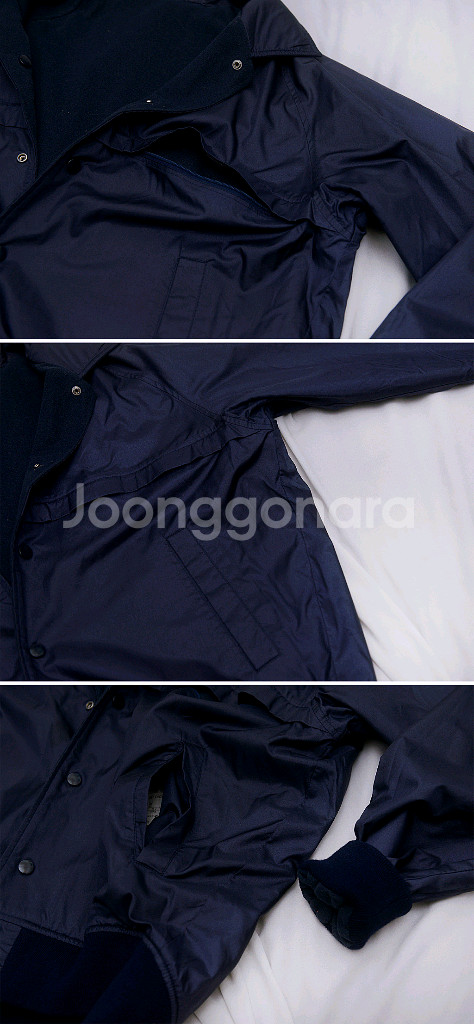 데상트 재팬 버튼 울블루종 우븐 양면 자켓 (100)--6