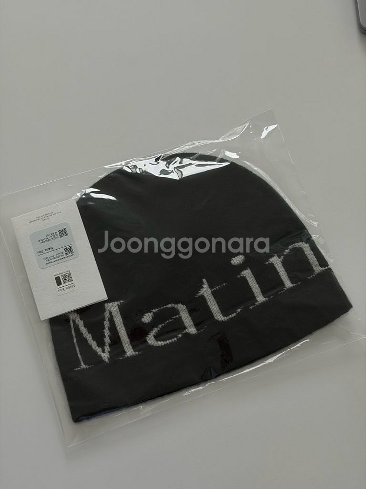 마뗑킴 자카드 비니 블랙--0