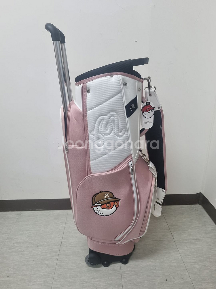 말본 블레이즈 포인트 트롤리 휠 캐디백(핑크)--2