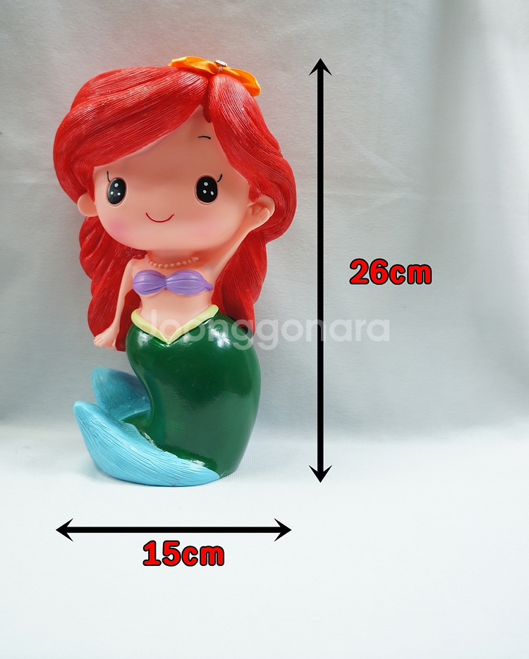 인어공주 저금통 피규어 리틀프린세스 26cm 키덜트--9
