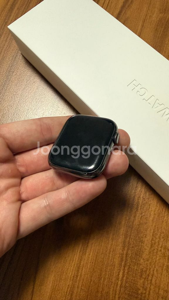 애플워치7 45mm 스테인리스 셀룰러--0
