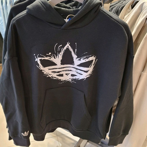 (160) 아디다스 키즈 후드티 주니어 블랙 JD036