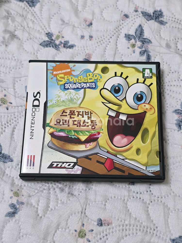 닌텐도 ds lite 핑크 박스셋 스폰지밥 게임칩 판매--6