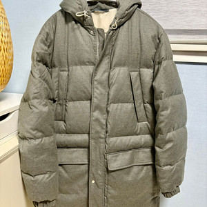 일레븐티 플래티넘 라나울+구스다운 롱패딩 100(48)