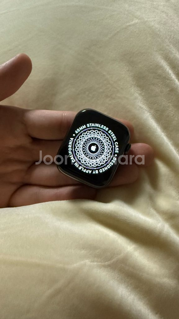 애플워치7 45mm 스테인리스 셀룰러--5