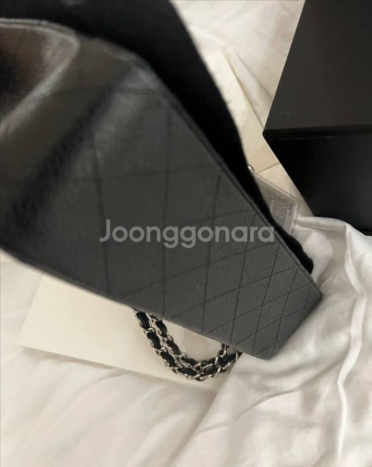 샤넬 클래식 미듐 은장 클미--3