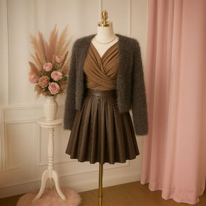 [마지막 1장 특가!] 부드러운 페이크 퍼가디건