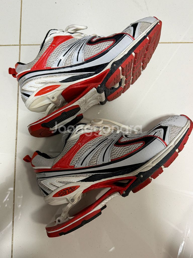 발렌시아가 엑스팬더 레드 실버 42사이즈--5