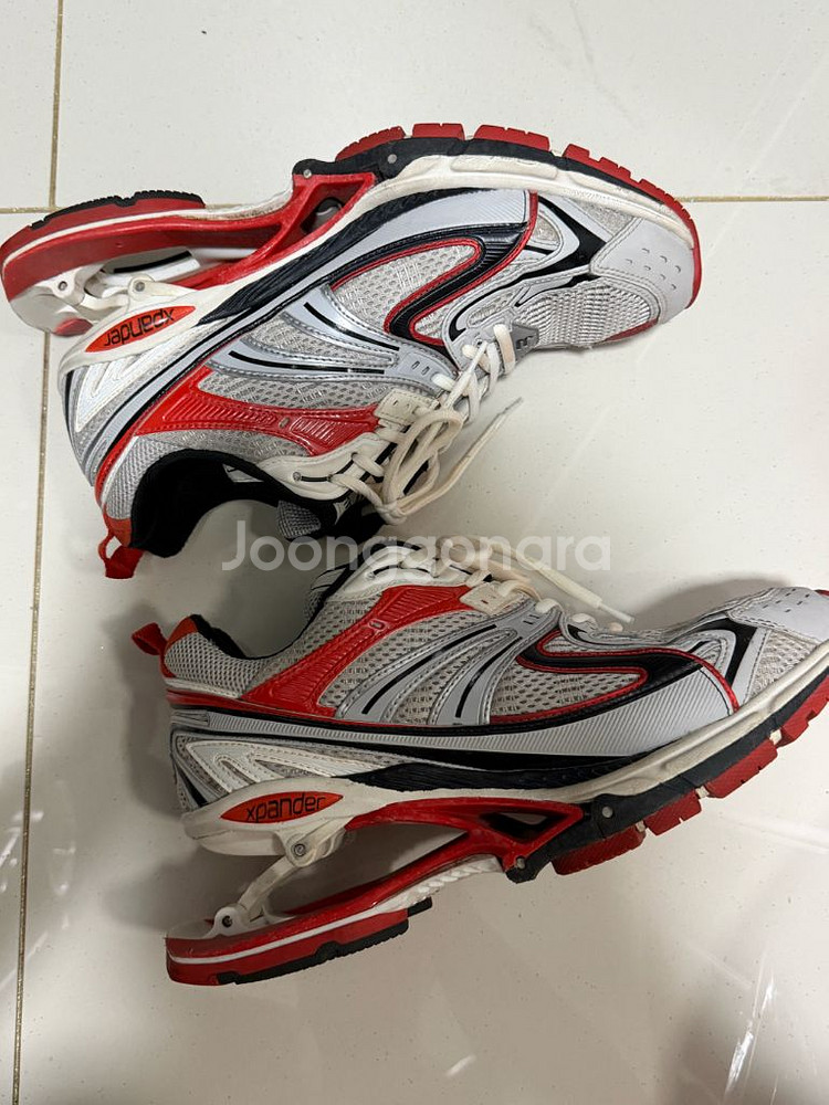 발렌시아가 엑스팬더 레드 실버 42사이즈--6