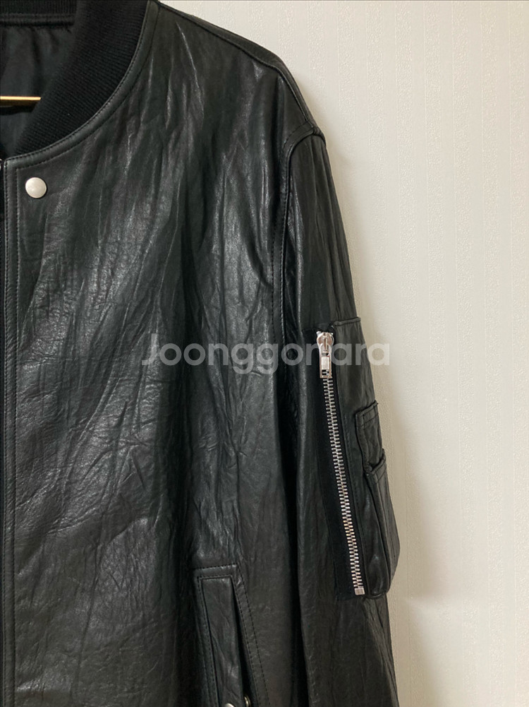 (105) 25ss rick owens 가죽 봄버 자켓--3