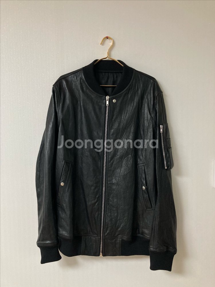 (105) 25ss rick owens 가죽 봄버 자켓--1