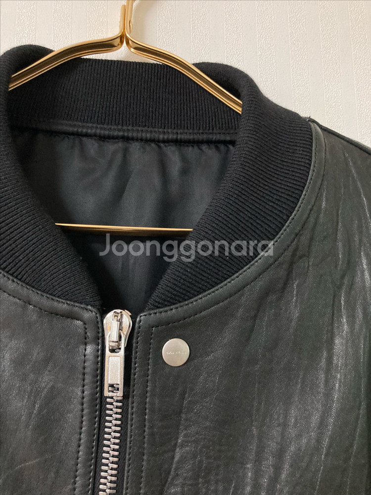 (105) 25ss rick owens 가죽 봄버 자켓--4