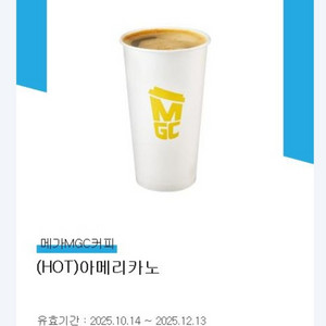 메가커피 아메리카노 hot