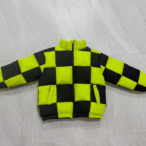 히로 빅체커패딩 네온140