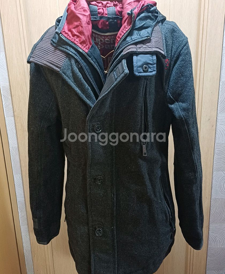 슈퍼드라이 Superdry Japan 울 후드 코트 S--0