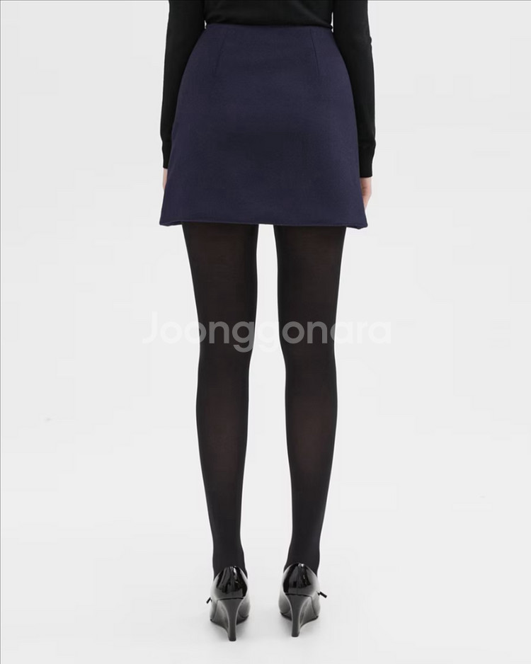 띠어리 a라인 울 캐시미어 미니스커트--1