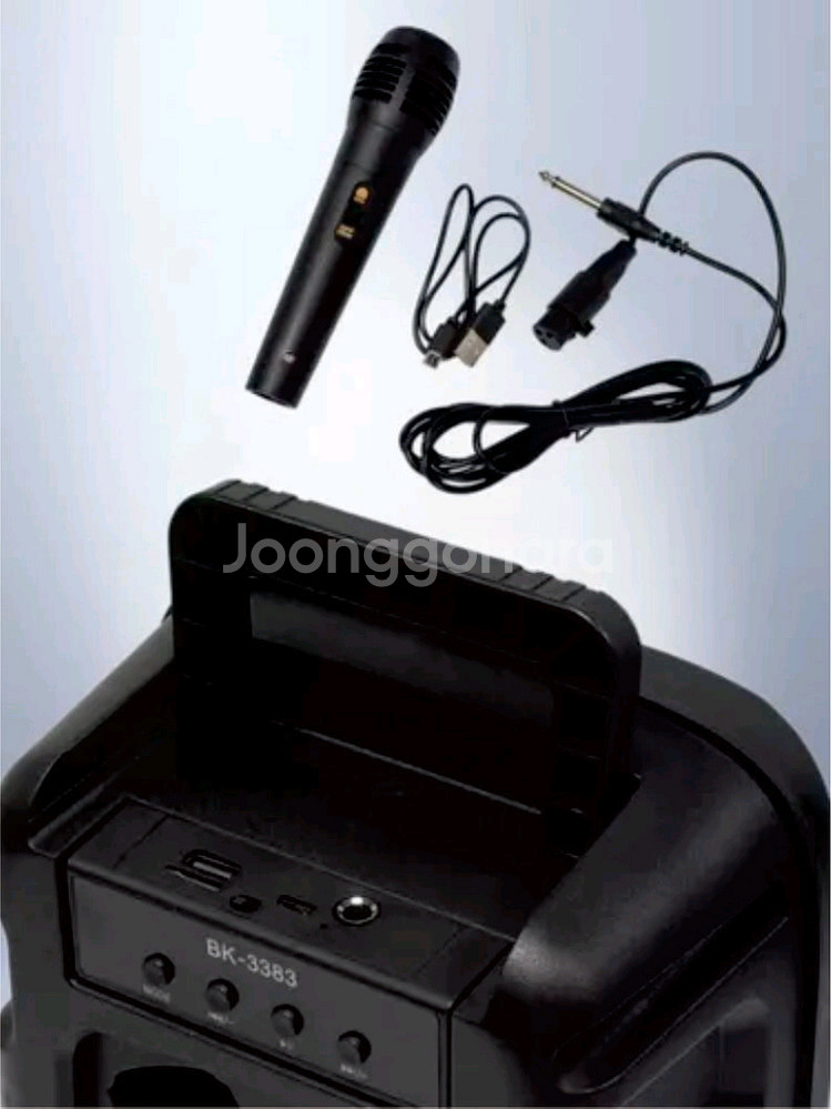 마이크 포함 야외 노래방 블루투스 스피커 BK-3383--2