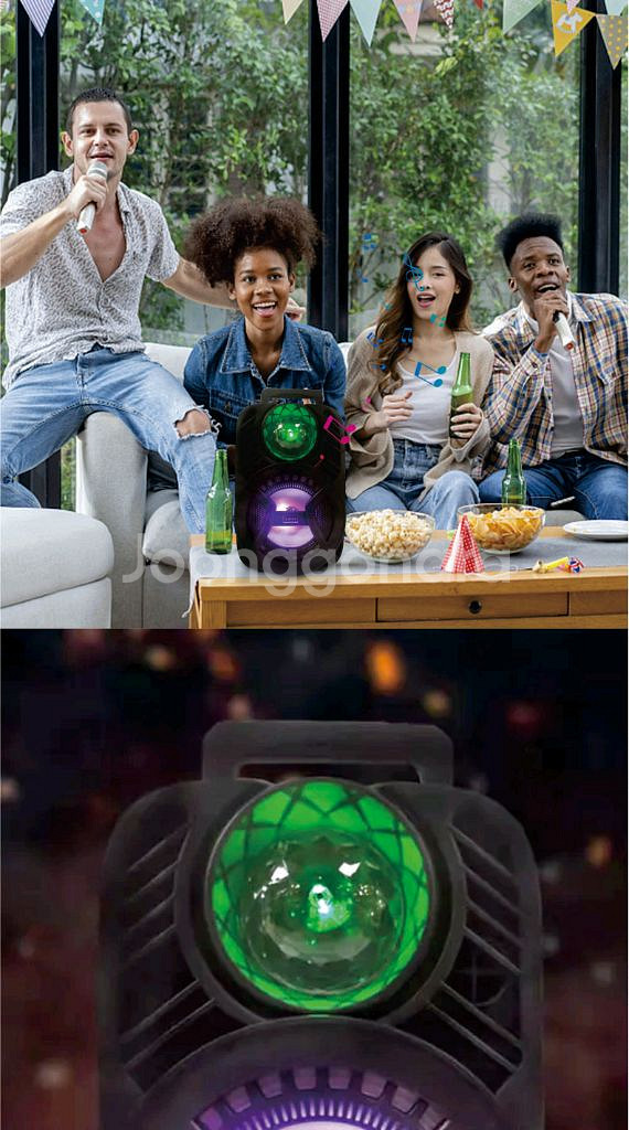 마이크 포함 야외 노래방 블루투스 스피커 BK-3383--6