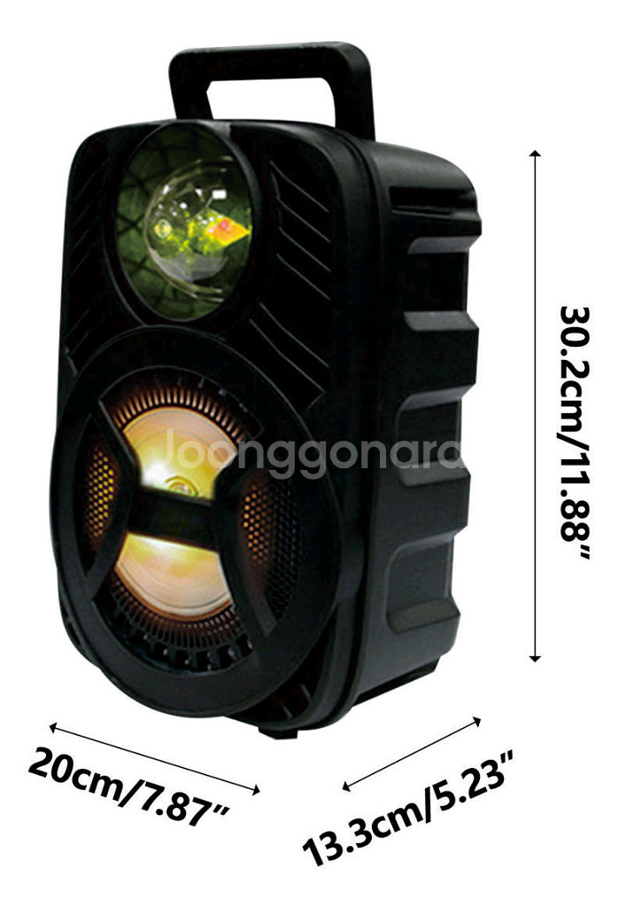 마이크 포함 야외 노래방 블루투스 스피커 BK-3383--8