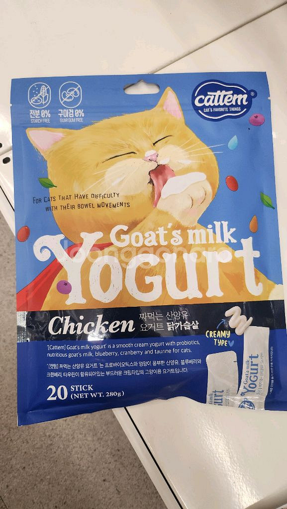 켓템 산양유 요거트 닭고기맛 고양이 츄르 60개--0