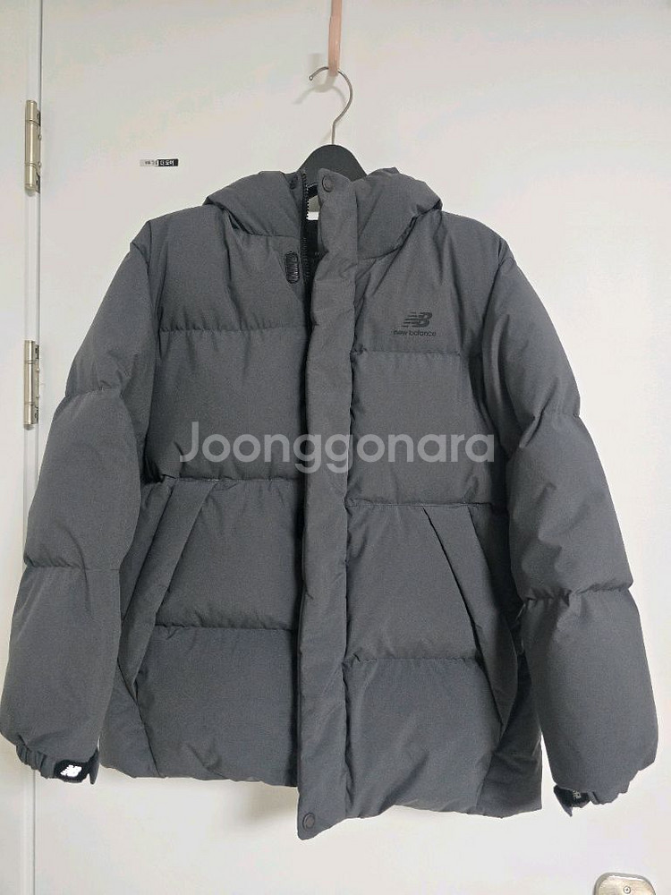 뉴발란스키즈 덕다운 숏패딩점퍼 160사이즈 다크그레이--0