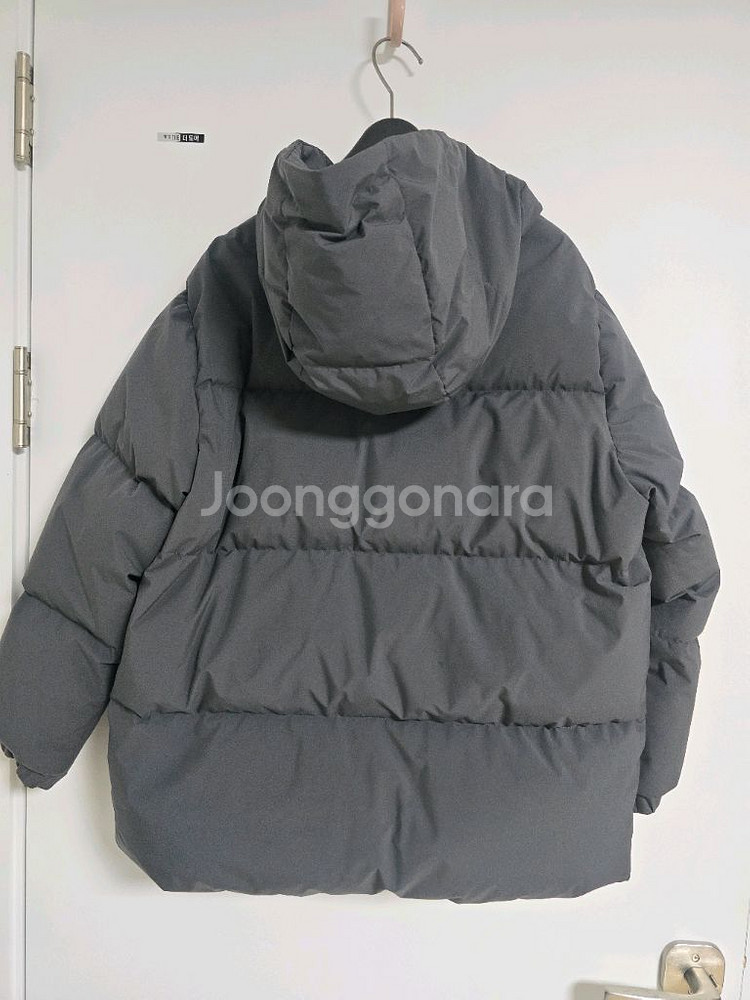 뉴발란스키즈 덕다운 숏패딩점퍼 160사이즈 다크그레이--4