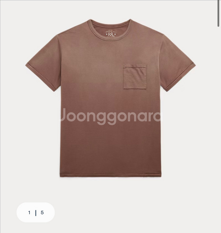 RRL 가먼트다이 포켓 티셔츠--0