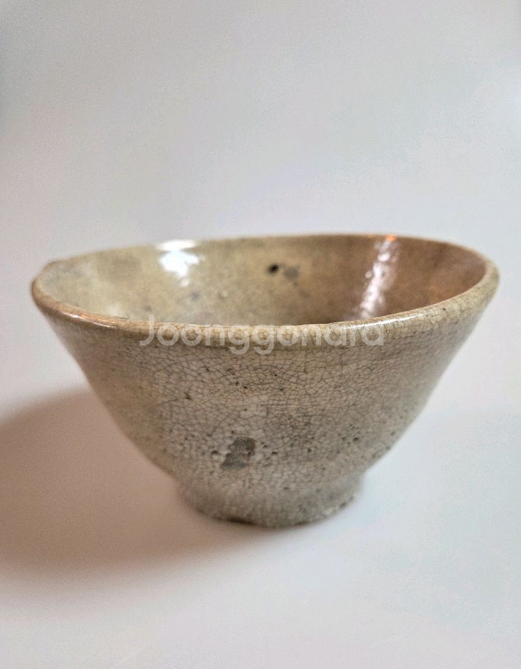 고미술품 조선시대 후기 빙렬이 환상적인 다완--0