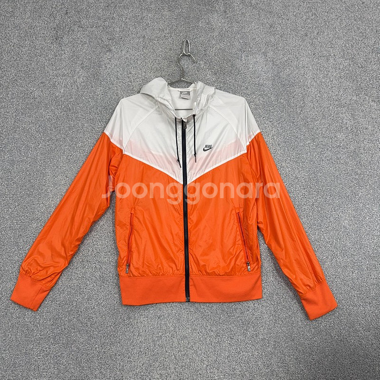 나이키 오렌지 화이트 투톤 기능성 바람막이 L--0