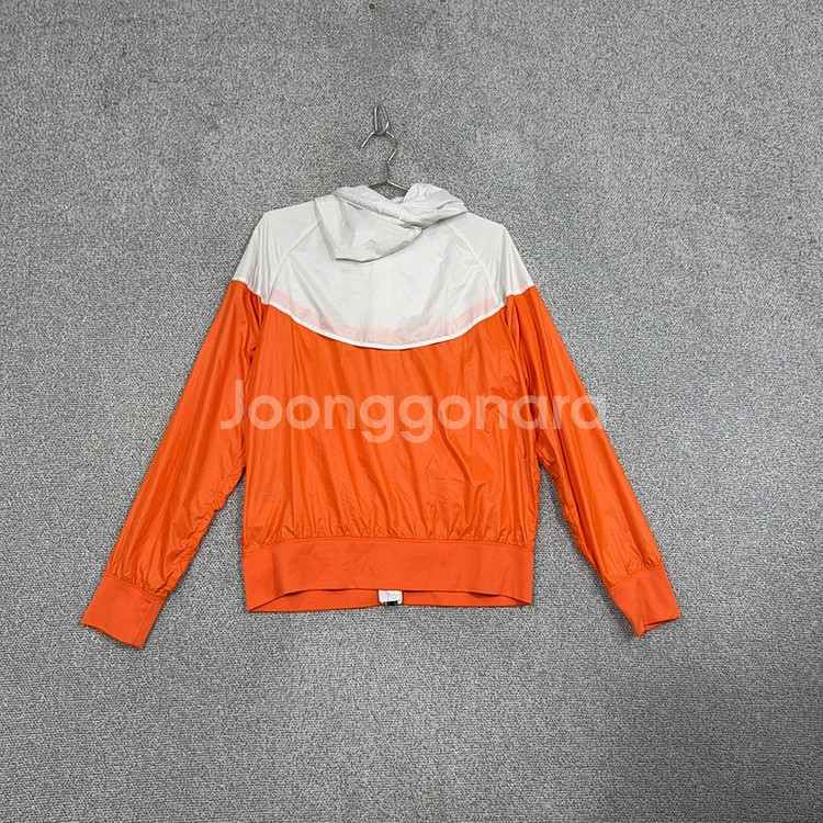 나이키 오렌지 화이트 투톤 기능성 바람막이 L--1