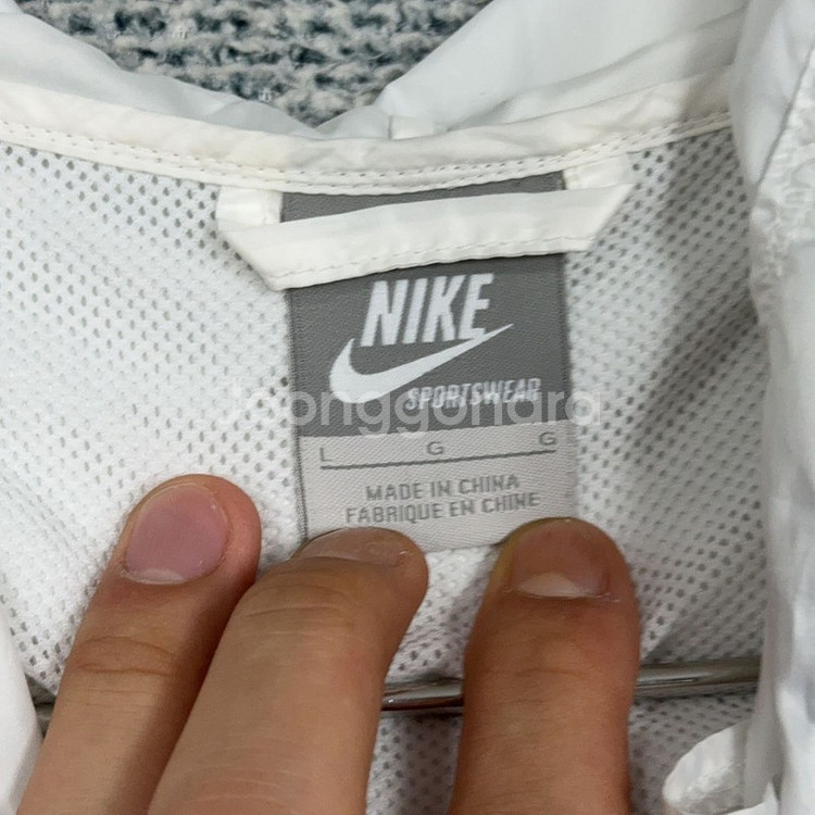 나이키 오렌지 화이트 투톤 기능성 바람막이 L--2