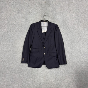 커스텀멜로우 네이비 투버튼 울 블레이저 100
