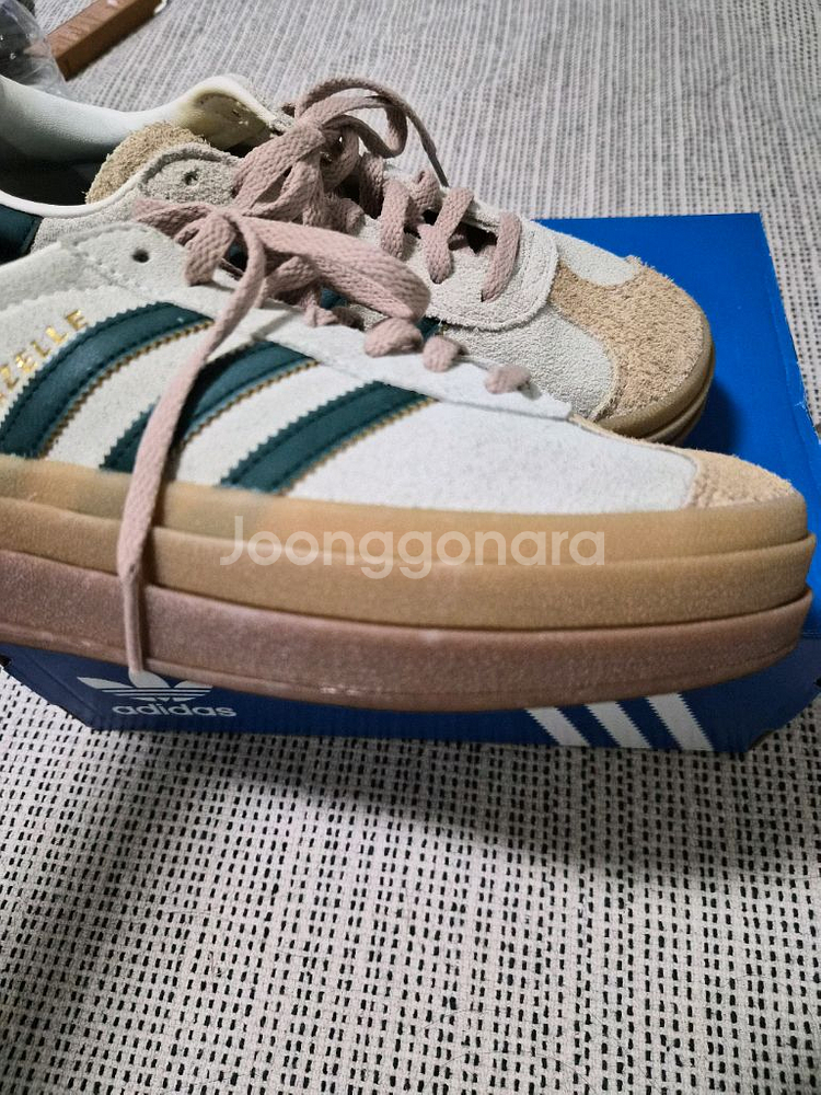 아디다스 가젤 볼드 235 그린 색상--6