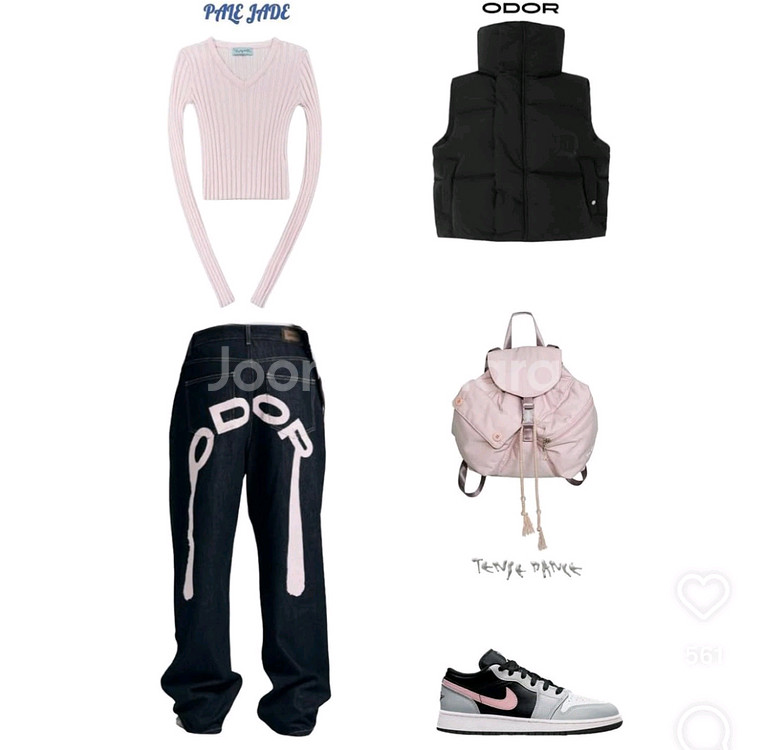 (무료배송)오도어 핑크 로고 드랍 팬츠--7