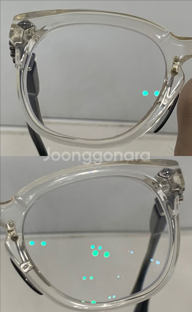 크롬하츠 로드시클 클리어 크리스탈 블랙 안경--2