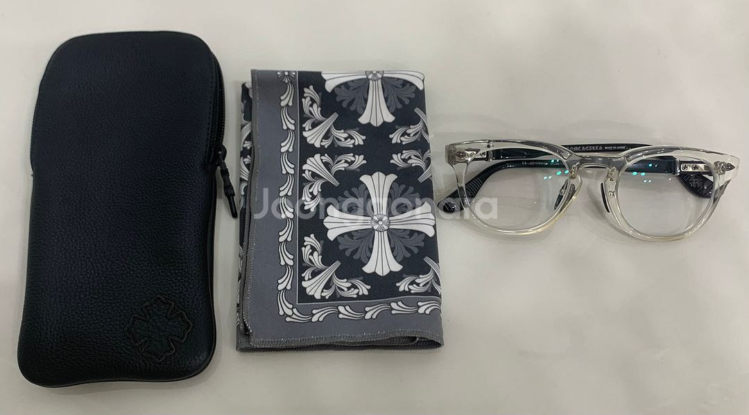 크롬하츠 로드시클 클리어 크리스탈 블랙 안경--1