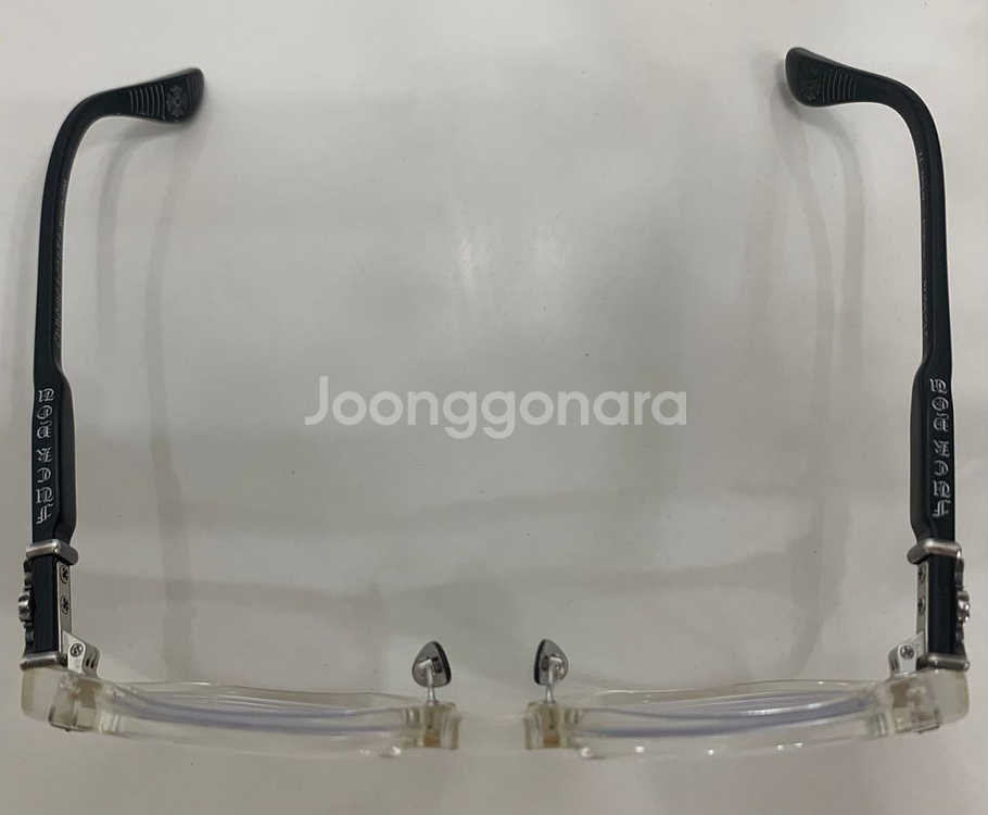 크롬하츠 로드시클 클리어 크리스탈 블랙 안경--7