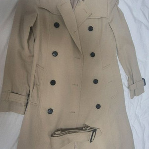 모조에스핀 모100% 베이지색 트렌치 코트 S(55)