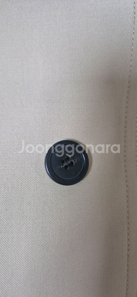 모조에스핀 모100% 베이지색 트렌치 코트 S(55)--2