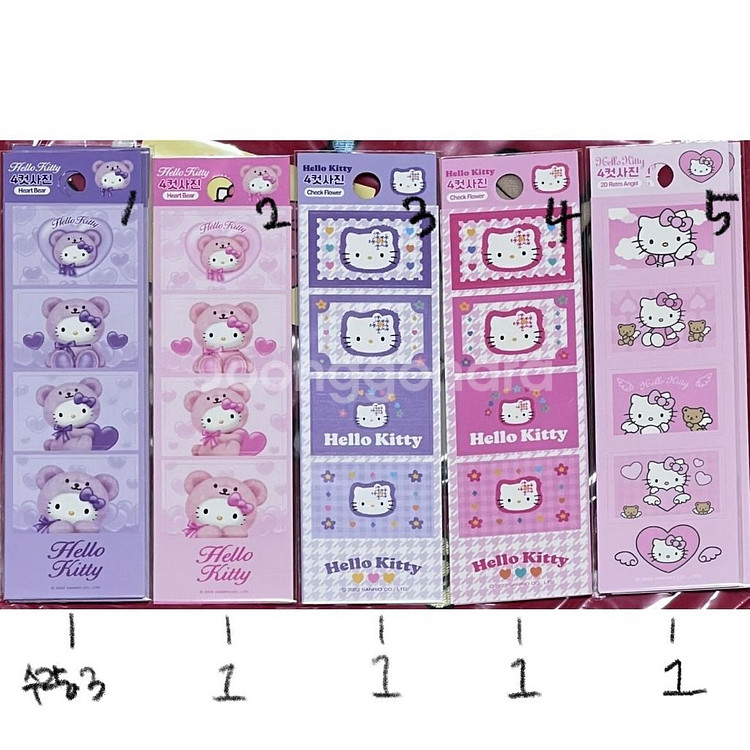 헬로키티문방구 4컷 사진 스티커/빅스티커/레트로 우표--0