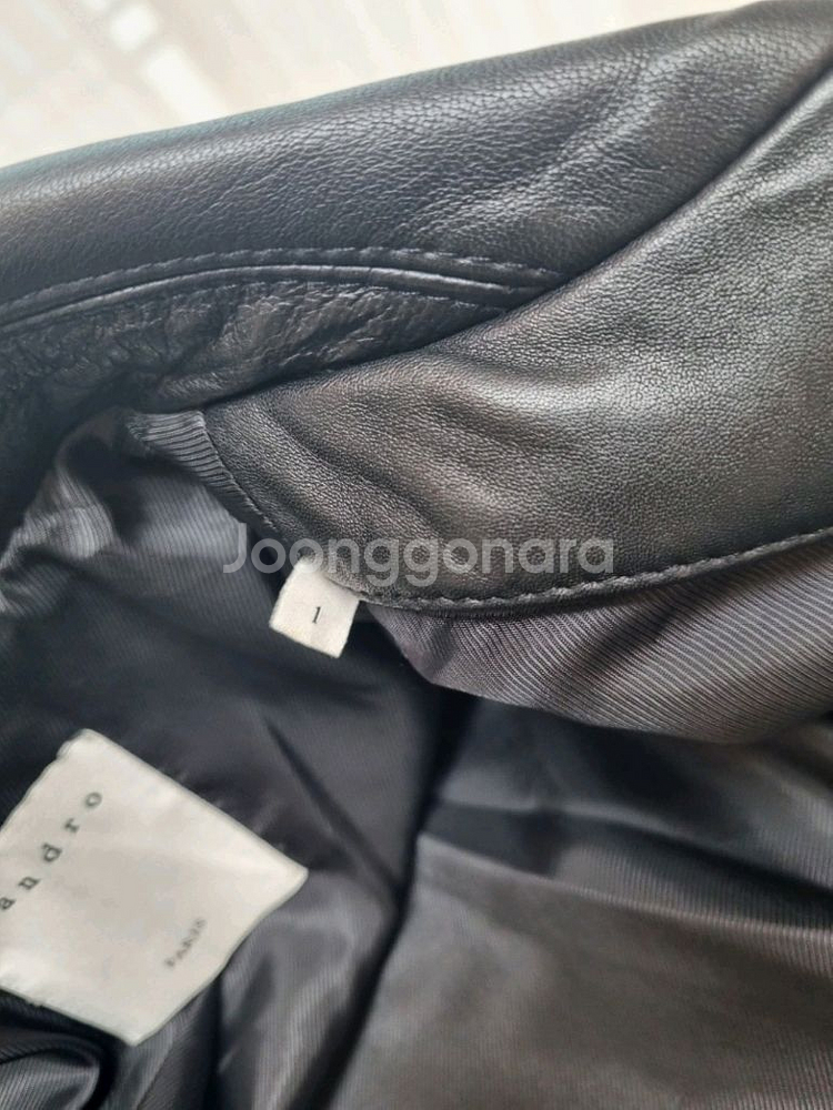 산드로 가죽 자켓 정품--2