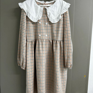 밀리밤 여아 체크 원피스 140